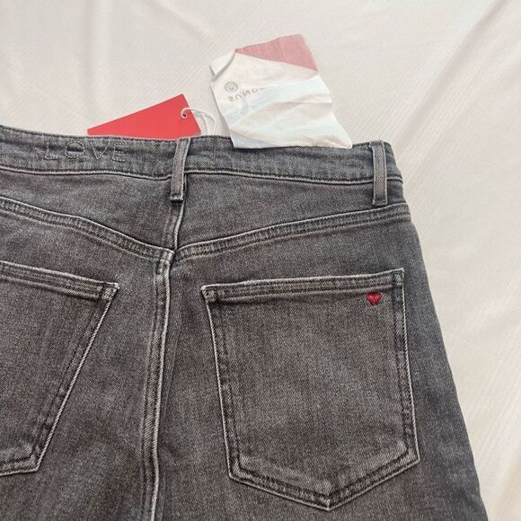 NWT Anthropologie Sundry Leopard Trimmed Ultra High Rise Straight Jeans Size 27 - Picture 14 of 15